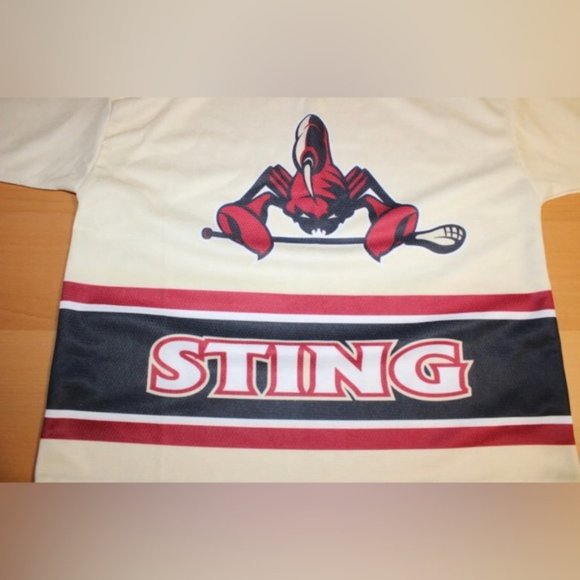 NLL National Lacrosse League Arizona Sting Jersey Small Reebok CCM Beige Red - Picture 2 of 6